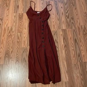 Urban Outfitters Rust Red Button Front Sundress